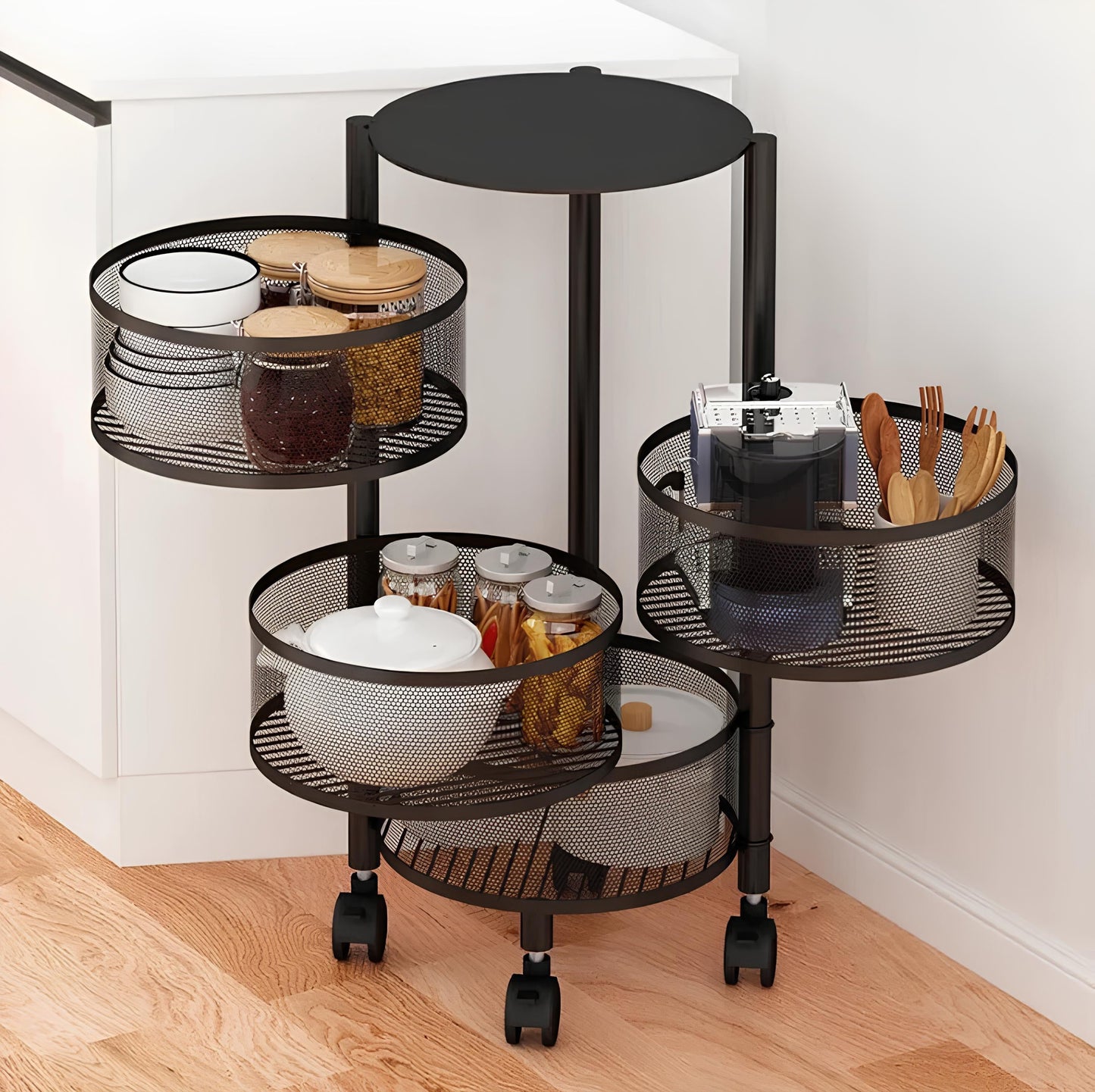 Premium Round Metal Trolley - Multi Purpose
