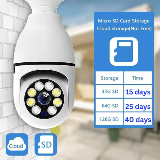 Robo Bulb Camera – Motion Detection Alert, Two Way Easy Communication, IP66 Waterproof Outdoor/Indoor Security Camera