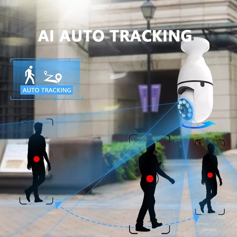 Robo Bulb Camera – Motion Detection Alert, Two Way Easy Communication, IP66 Waterproof Outdoor/Indoor Security Camera