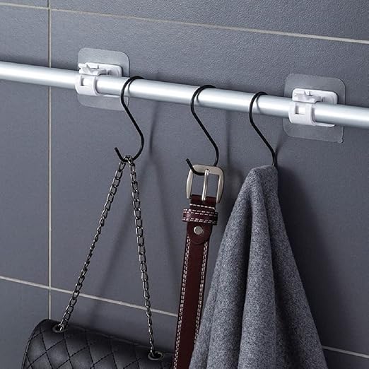 Self Adhesive Curtain Rod Holder Hooks