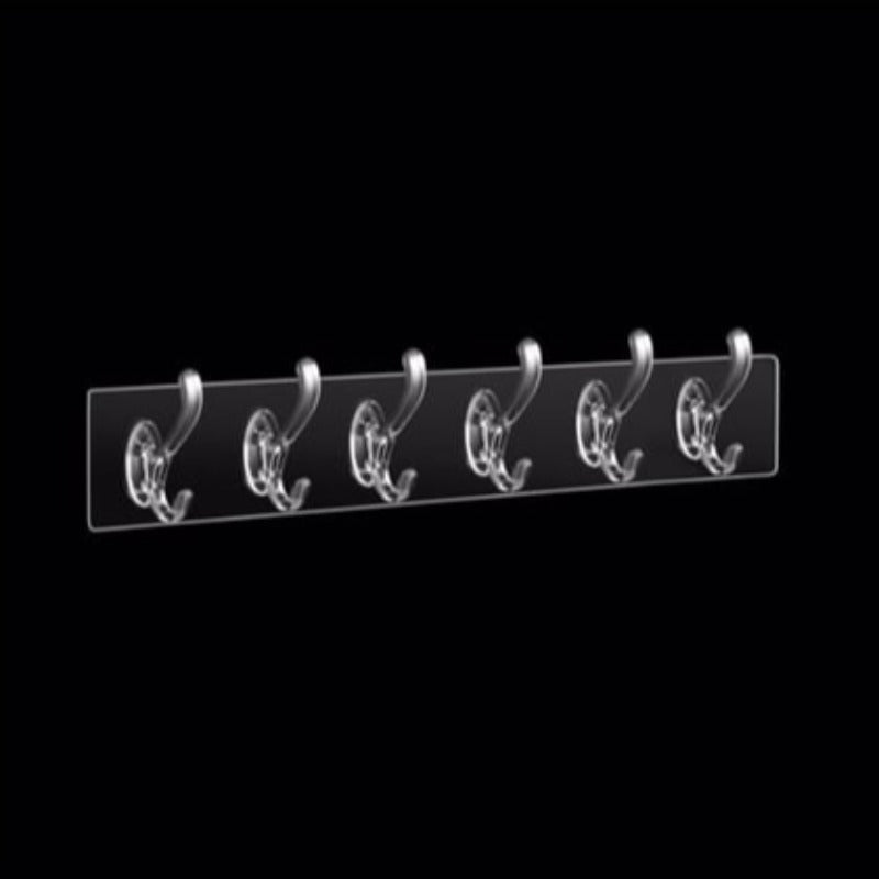 ( 24 Hooks ) Self Adhesive Wall Mounted Hooks Strip