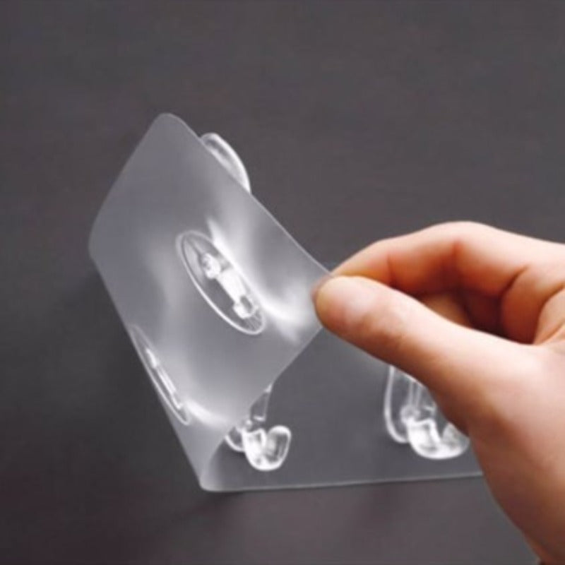( 24 Hooks ) Self Adhesive Wall Mounted Hooks Strip