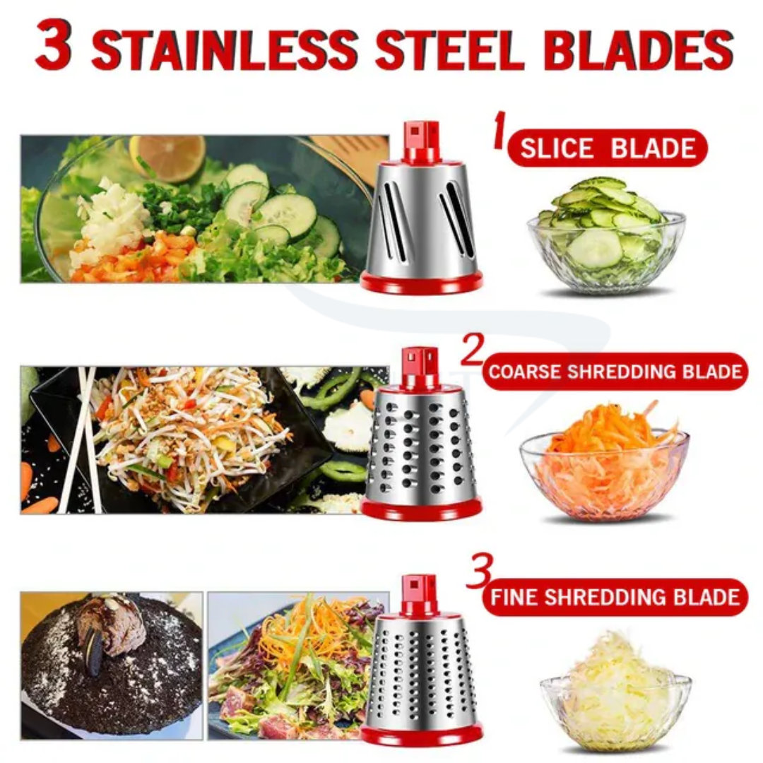 3 in 1 Table Top Drum Grater & Chopper - (IMPORTED)