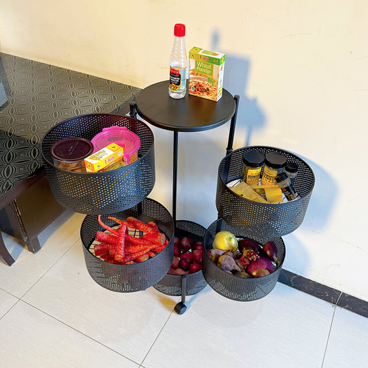 Premium Round Metal Trolley - Multi Purpose