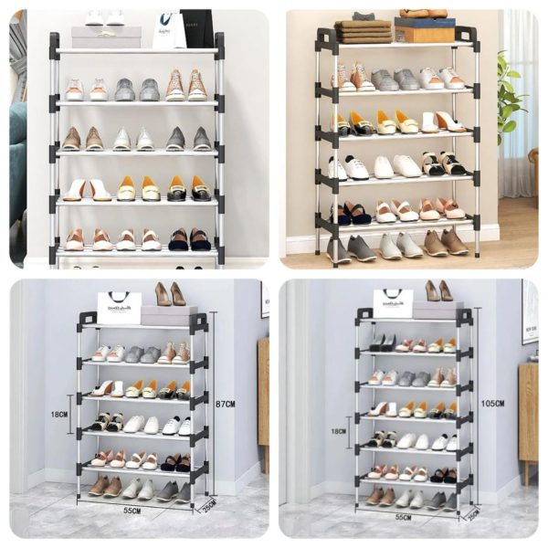 Stackable Tier Shoe Rack with Side Support – ( 5 Layer ) Full Size