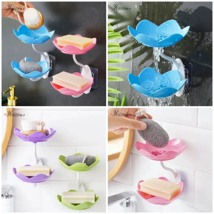 Lotus Soap Holder – Wall-Mounted & Self-Draining